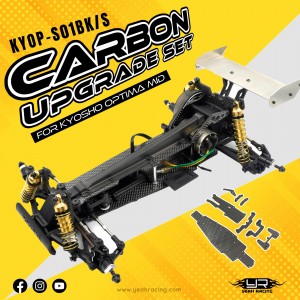 Yeah Racing Carbon Upgrade Set for Kyosho Optima Mid RC Cars