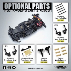 Yeah Racing RC Hop Up Parts for Kyosho Mini-Z MR03
