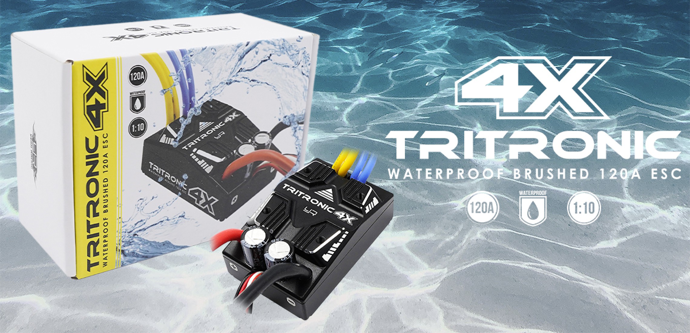 Tritronic 4X Waterproof Dual Motor 6s Brushed ESC