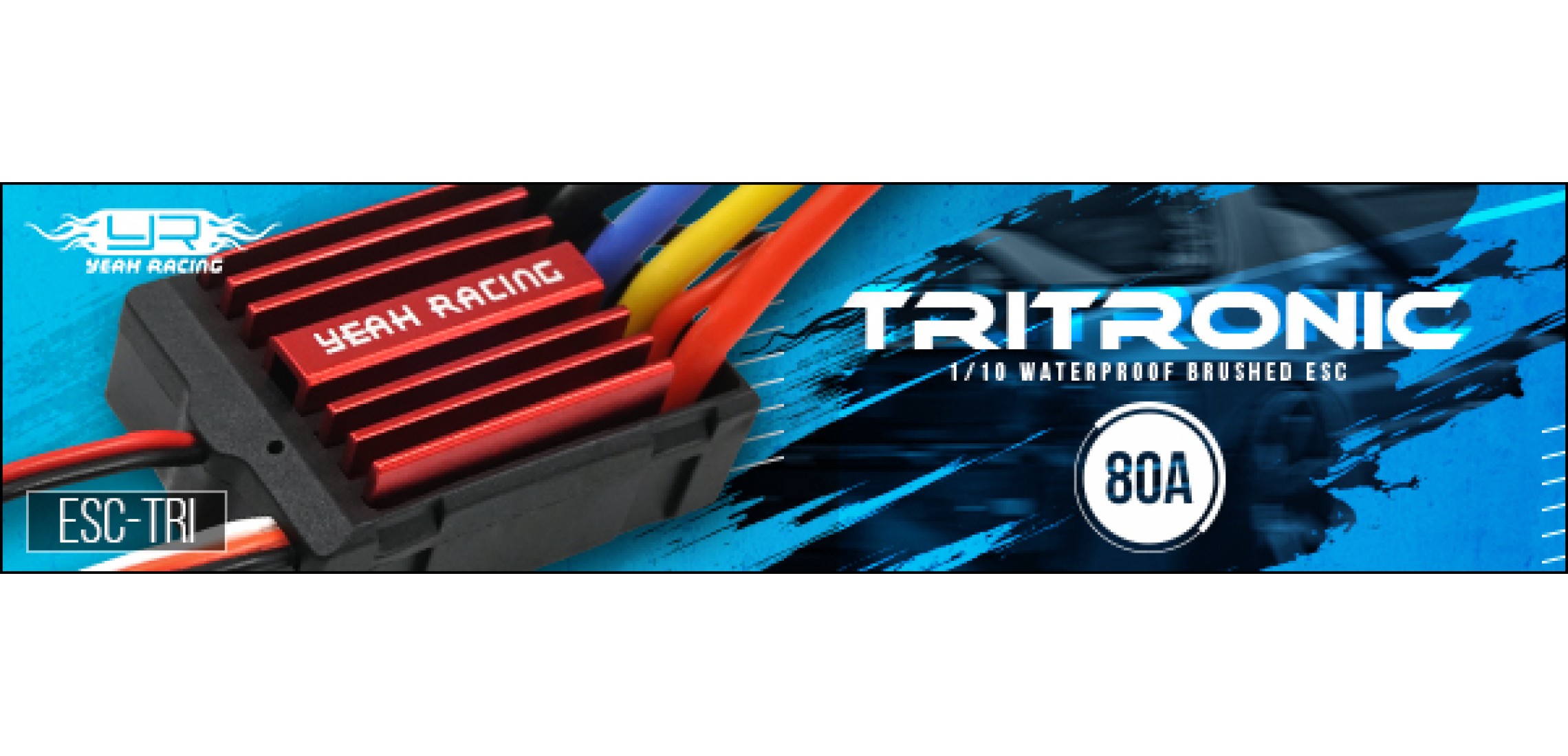 Yeah Racing Tritronic 1/10 Waterproof Brushed 80A ESC