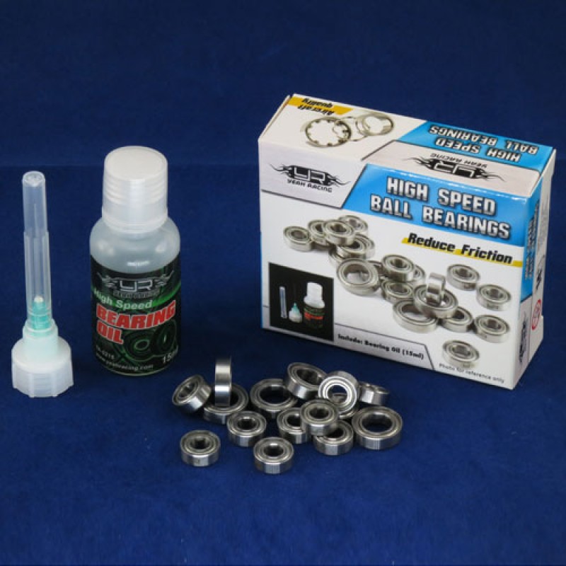 RC PTFE Bearing Set with Bearing Oil For 1:10 Tamiya M-03/04 & FF02 RC M Chassis and Touring