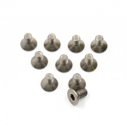 Titanium G2 Hex Socket Flat Head Screws M3 x 6mm 10pcs