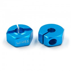Aluminum Wheel Hex hub Set Thick 6mm For 1/10 RC Touring Drift Crawler Car Blue