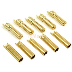 4mm High Current Connector Set (Banana Plug) (Male x 5 + Female x 5)