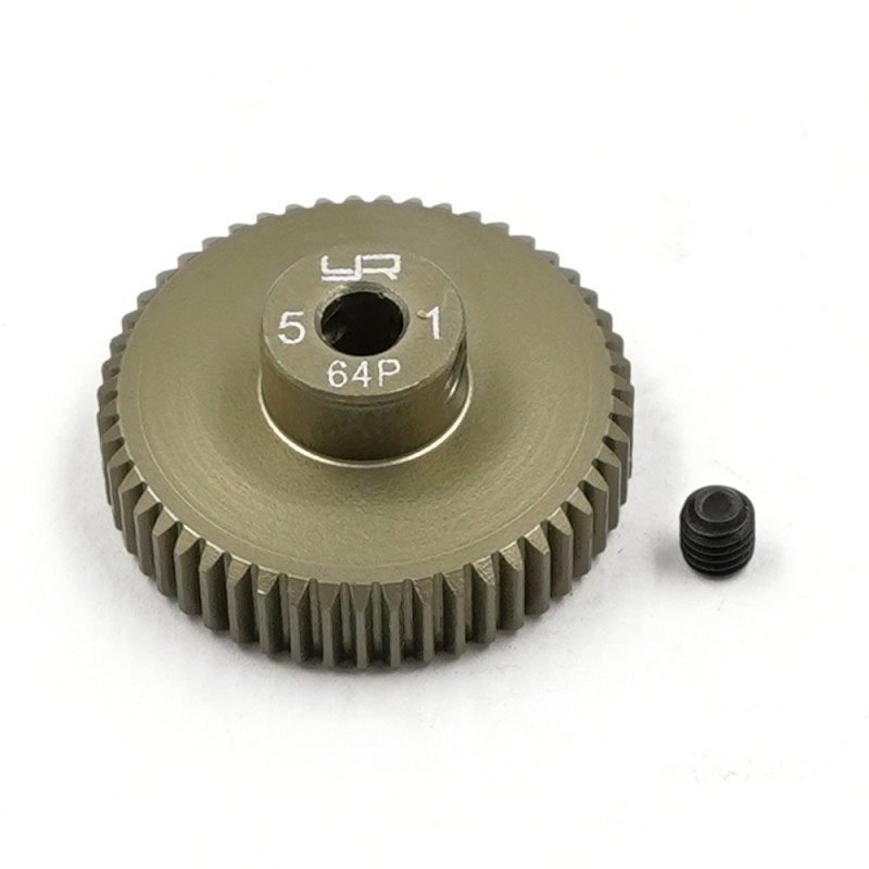 Aluminum 7075 Hard Coated Motor Gear/Pinions 64P 51T