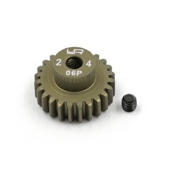 Aluminum 7075 Hard Coated Motor Gear/Pinions 0.6M 24T for Tamiya car kits Aluminum 7075 Hard Coated Motor Gear/Pinions 0.6M 24T for Tamiya car kits