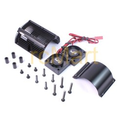 Heat Sink with Twin Tornado High Speed Fans sets for 1:8 Motors with around 40.8mm diameter