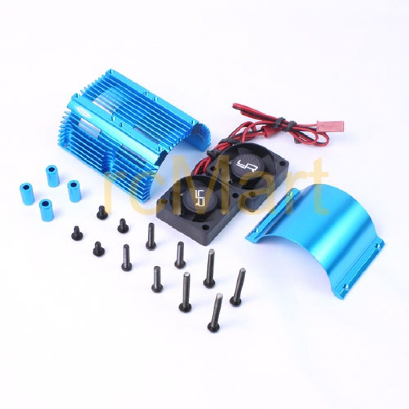 Heat Sink with Twin Tornado High Speed Fans sets for 1:8 Motors with around 40.8mm diameter