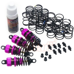 Shock-Gear 50mm Damper Set for 1/10 RC Touring M-Chassis Car Pink Shock-Gear 50mm Damper Set for 1/10 RC Touring M-Chassis Car Pink