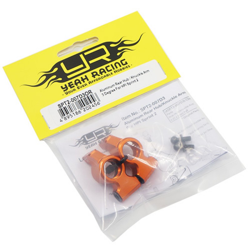 Aluminum Rear Hub/Knuckle Arm Toe-In 3 Degree For HPI Sprint 2