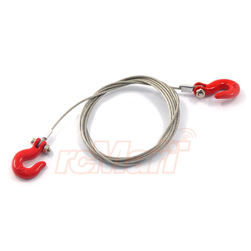 1/10 RC Rock Crawler Accessories Steel Wire Rope With Hook