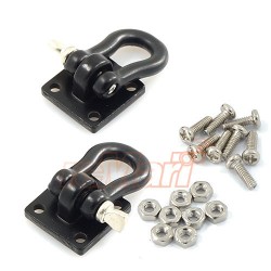 1/10 RC Rock Crawler Accessories Heavy Duty Shackle w/ Mounting Bracket Fit 3Racing CR01-27 Winch Black
