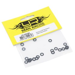 Aluminum M3 Flat Washer 0.25mm 20pcs Black