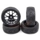 Spec T CS Wheel Offset 3 Black w/Tire 4pcs For 1/10 Touring