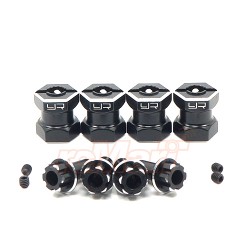 Aluminum Hex Adaptor 15mm Offset For 12mm Hex Wheels Black 4pcs Aluminum Hex Adaptor 15mm Offset For 12mm Hex Wheels Black 4pcs