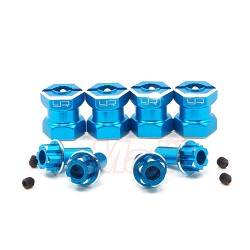 Aluminum Hex Adaptor 15mm Offset For 12mm Hex Wheels Blue 4pcs Aluminum Hex Adaptor 15mm Offset For 12mm Hex Wheels Blue 4pcs