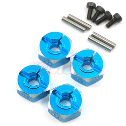 Aluminum Hex Adaptor Set 12x6mm For 1/10 RC Touring Drift Crawler Blue Aluminum Hex Adaptor Set 12x6mm For 1/10 RC Touring Drift Crawler Blue
