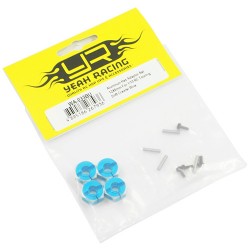 Aluminum Hex Adaptor Set 12x6mm For 1/10 RC Touring Drift Crawler Blue Aluminum Hex Adaptor Set 12x6mm For 1/10 RC Touring Drift Crawler Blue