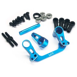 Aluminum Bearing Supported Steering Rack Blue For Tamiya CC-01