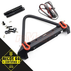 Aluminum Alloy Front Bumper w/LED Light For SCX10 II/TRX-4/Venture/BOM/GS02F G6 Certified
