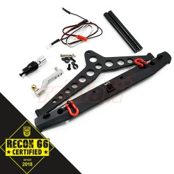 Alu Alloy Rear Bumper w/LED Light Spare Tire Mount For SCX10 II TRX-4 G6 Certified