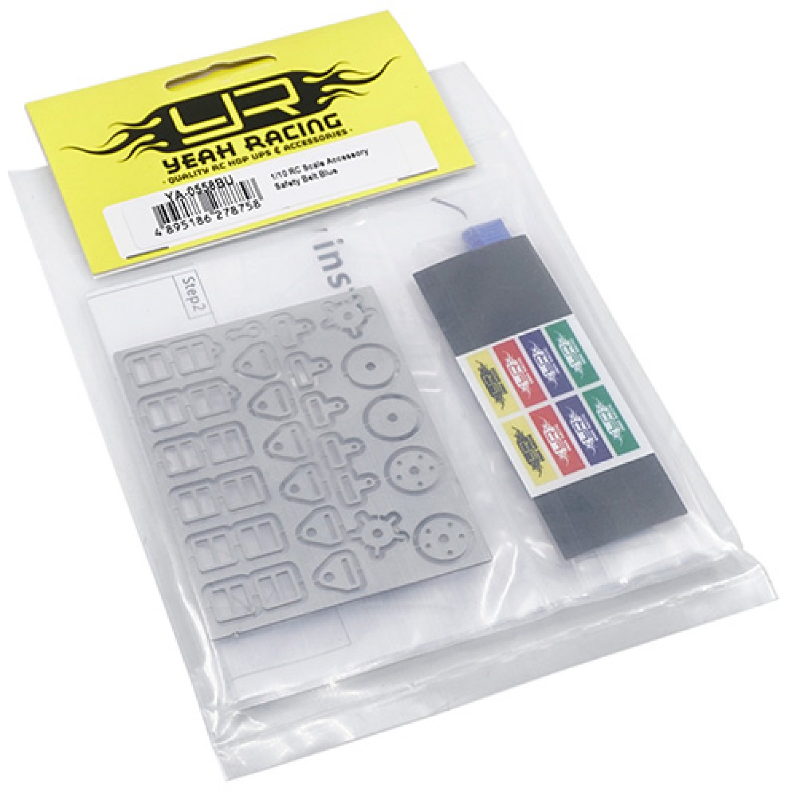 Yeah Racing 1/10 RC Scale Accessory Safety Belt Blue