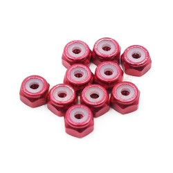 2mm Aluminium Lock Nut Red 10pcs 2mm Aluminium Lock Nut Red 10pcs