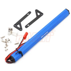 1/10 Aluminum White Super Bright LED Light Bar Blue w/Two Set Mount for 1/10 RC Truck Crawler