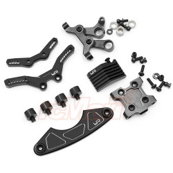 Aluminum Steering and Suspension Upgrade Conversion Kit For Tamiya M07 Black Aluminum Steering and Suspension Upgrade Conversion Kit For Tamiya M07 Black