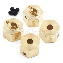 Brass Hex Adaptor 9mm Offset 7.8g each For 12mm Hex Wheels 4pcs Brass Hex Adaptor 9mm Offset 7.8g each For 12mm Hex Wheels 4pcs