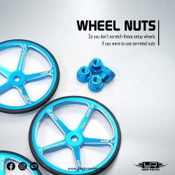 Aluminum Set Up Wheels For 1:10 M Chassis Red Aluminum Set Up Wheels For 1:10 M Chassis Red