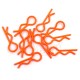 RC Body Clip For 1/8 1/10 1/12 10pcs Florescent Orange