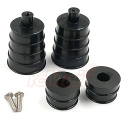 Aluminum Muffler 2pcs For Tamiya WR02 WR02CB Black