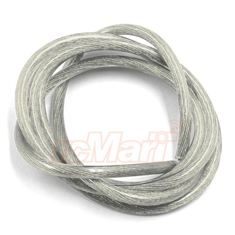12AWG Transparent Wire 1m Silver