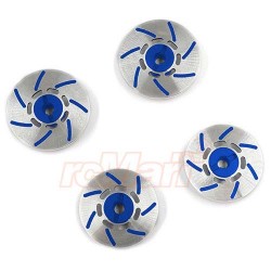 Aluminum Brake Rotor 4pcs Silver/Blue Fits Ford GT 4 Tec 2.0 / 3.0 Aluminum Brake Rotor 4pcs Silver/Blue Fits Ford GT 4 Tec 2.0 / 3.0