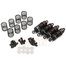 Aluminum Big Bore Go 55mm Damper Set 4pcs for 1/10 RC Touring Car Black