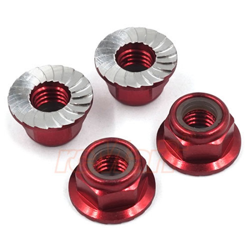 5mm Aluminum Wheel Lock Nut 4pcs Red