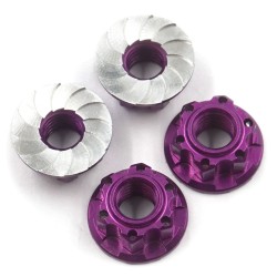 4mm Aluminium Wheel Flange Lock Nut 4pcs For RC Car Purple 4mm Aluminium Wheel Flange Lock Nut 4pcs For RC Car Purple