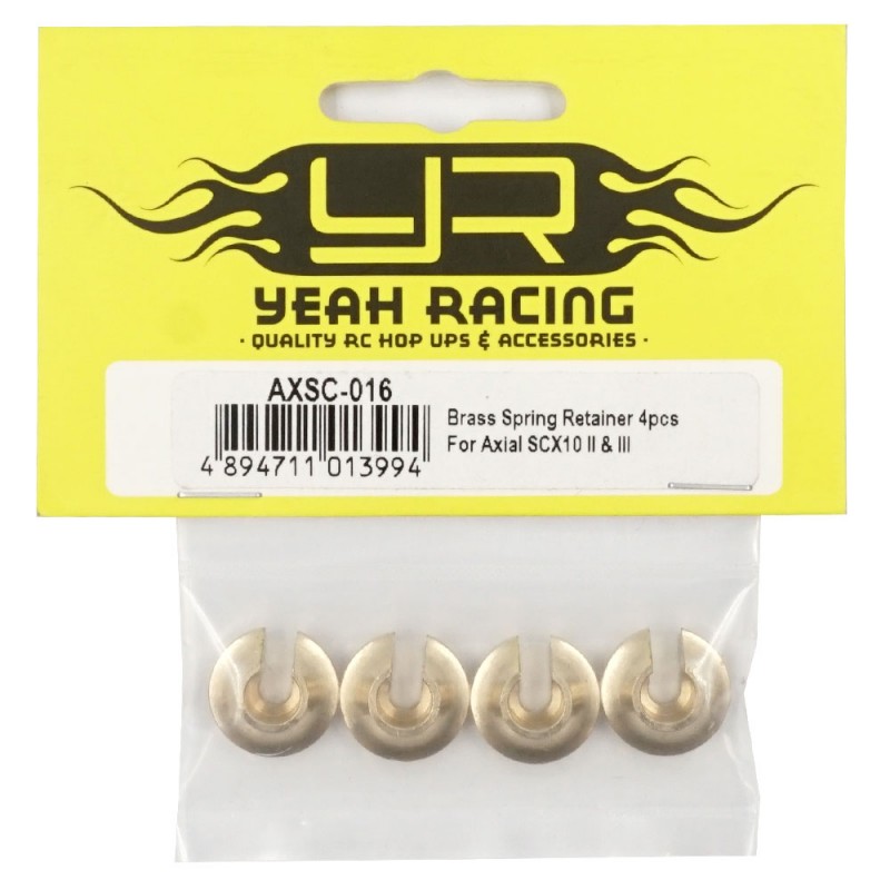 Brass Spring Retainer 4pcs For Axial SCX10 II & III Element Enduro