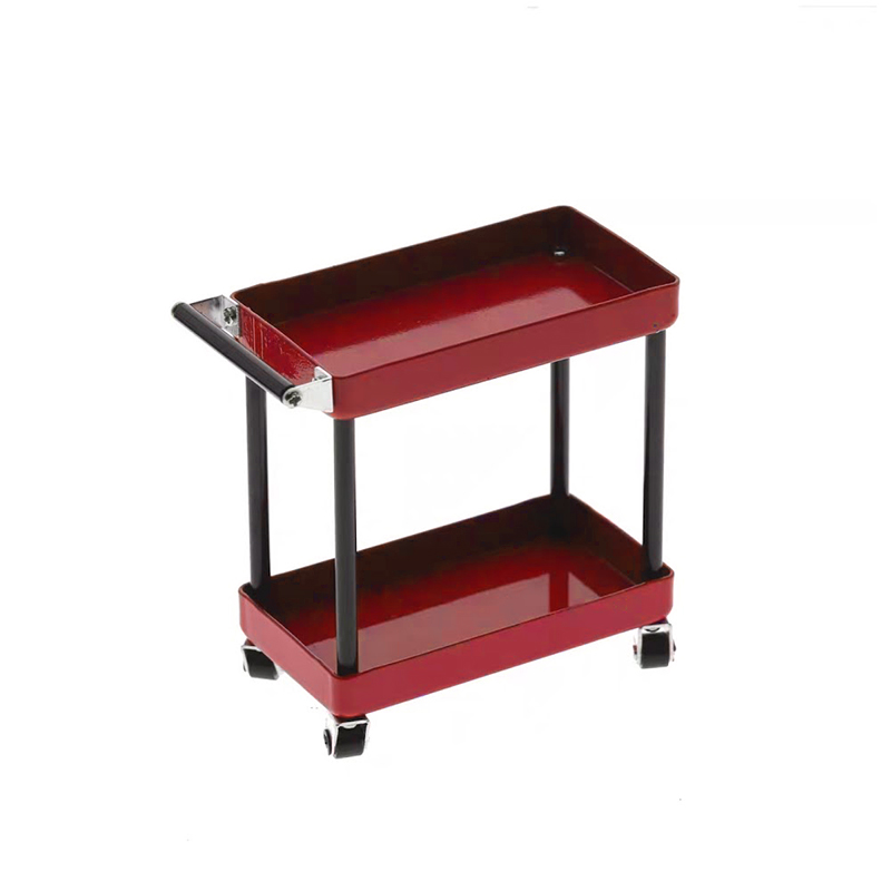 1/10 RC Accessory 2-Tiered Rolling Metal Handy Cart Red