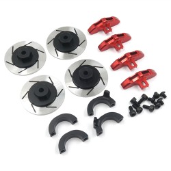 Aluminum Brake Disk Wheel Hex Adapter for Tamiya CC-02 Red Aluminum Brake Disk Wheel Hex Adapter for Tamiya CC-02 Red