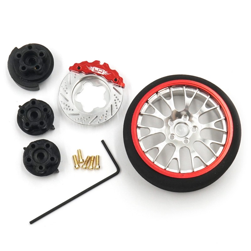 Aluminum Transmitter Steering Wheel Set Red Type A Fits Futaba KO Sanwa Flysky Traxxas
