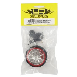 Aluminum Transmitter Steering Wheel Set Red Type A Fits Futaba KO Sanwa Flysky Traxxas