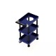 1/10 RC Accessory 3-Tiered Rolling Metal Handy Cart Blue