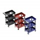 1/10 RC Accessory 3-Tiered Rolling Metal Handy Cart Red