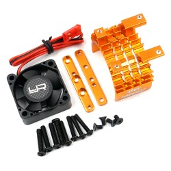 Aluminium 540 & 550 Motor Heat Sink w/Tornado High Speed Fan Orange