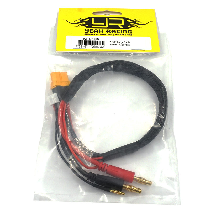 XT60 Charge Cable w/ 4mm Plugs 35cm