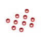 Aluminum M3 Button Head Countersunk Washer Red 10 pcs
