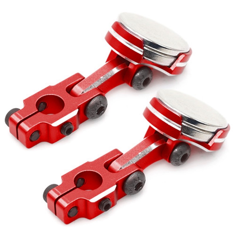 Aluminium CNC Magnetic Invisible Body Mounting System 2pcs Red
