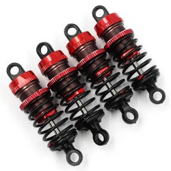 Aluminum Big Bore Go 50mm Damper Set 4pcs for 1/10 RC Touring Car Red